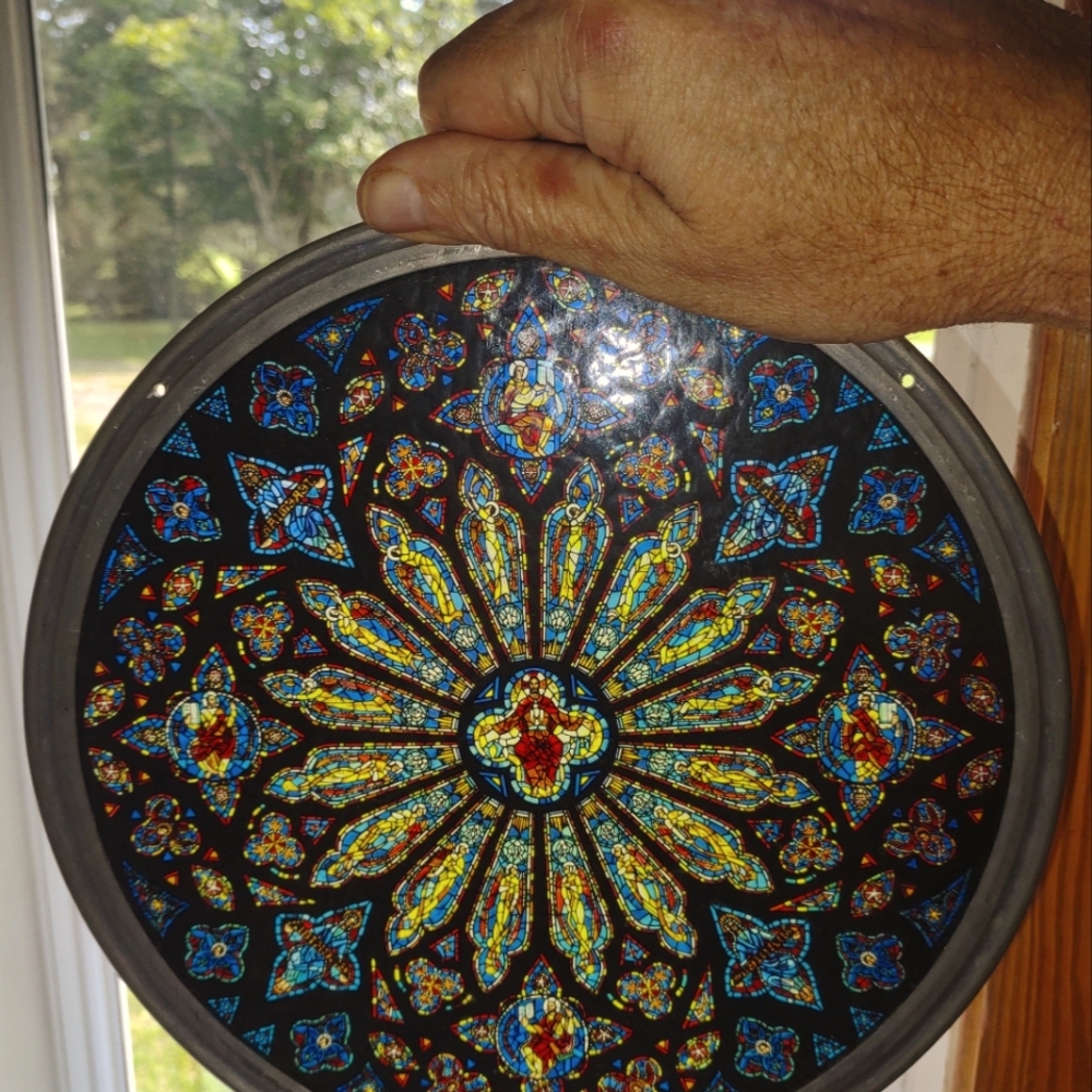 St John the Divine Stained Glass Rose Window Suncatcher